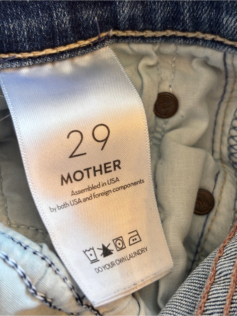 MOTHER The Weekender Fray Walking On Coals in Blue Size 29 - Picture 12 of 13
